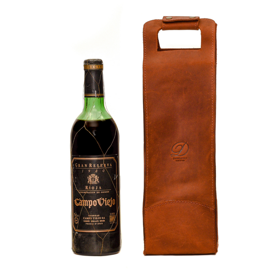 Leather Wine Bag with Logo
